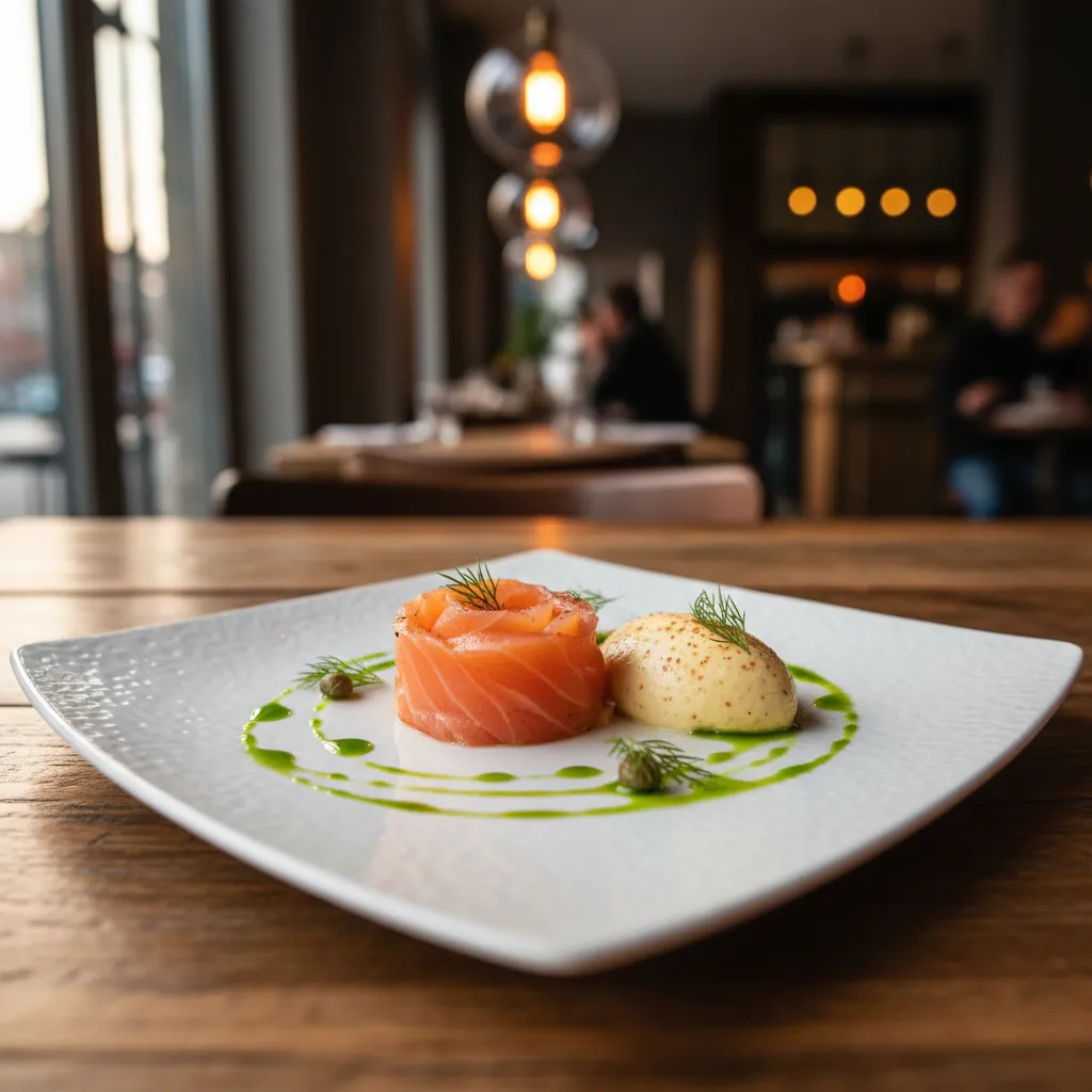 Zalm met Goudse kaasmousseline
